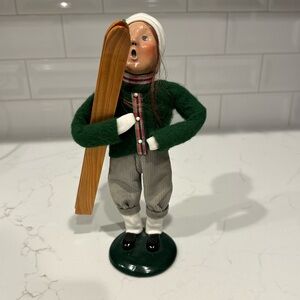 Byers Choice vintage 1995 caroler. Girl with skis. #11 of 100